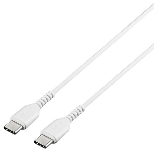 Buffalo 2m, USB Type-C - USB Type-C USB-kaabel USB 2.0 USB C Valge