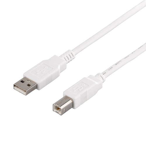 Buffalo BSUAB250WHA USB-kaabel USB 2.0 5 m USB A USB B Valge