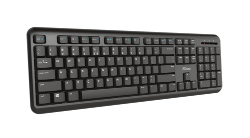 Trust TK-350 клавиатура Универсальная Беспроводной RF QWERTY Британский английский Черный
