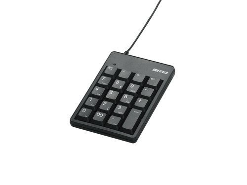 Buffalo BSTK10BK numbritega klahvistik Sülearvuti USB Must