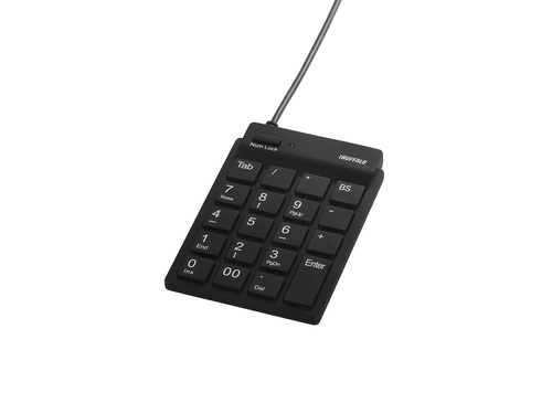 Buffalo BSTKH08BK numbritega klahvistik Sülearvuti USB Must