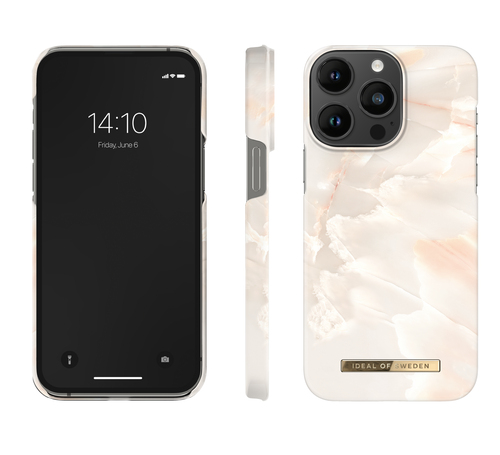 iDeal of Sweden Printed Case iPhone 14 Pro Max Rose Pearl Marble – image 2
