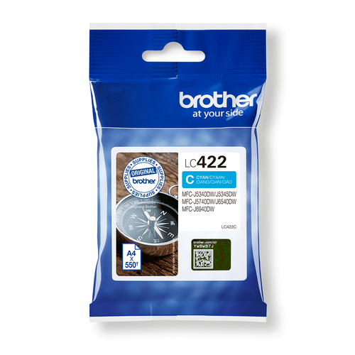 Brother LC422C Inkjet Cartridge Cyan LC422C - image 1