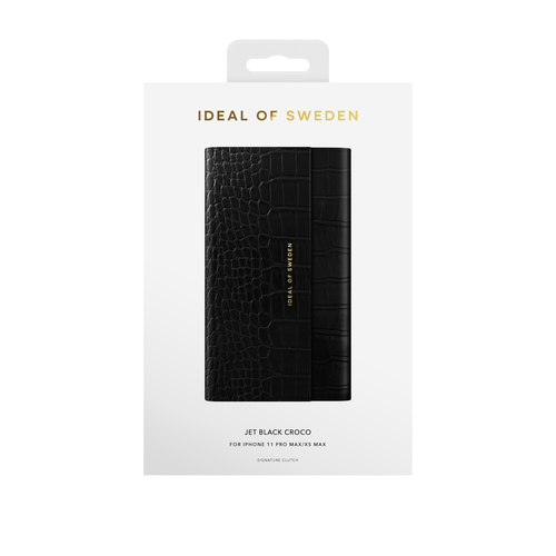 iDeal of Sweden Signature Clutch iPhone 11PM/XSM Jet Black Croco – image 3