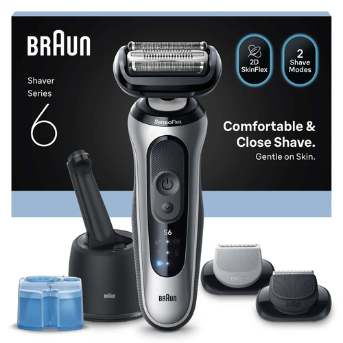 Braun Series 6 62-S7650cc Сеточная бритва Триммер Серебристый