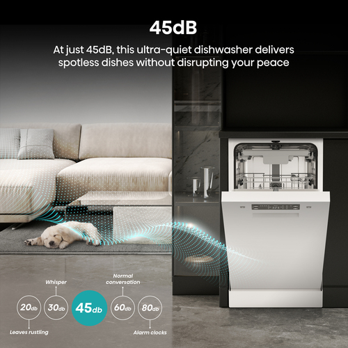 Hisense HS523C15WUK Slimline Freestanding Dishwasher - White – image 6