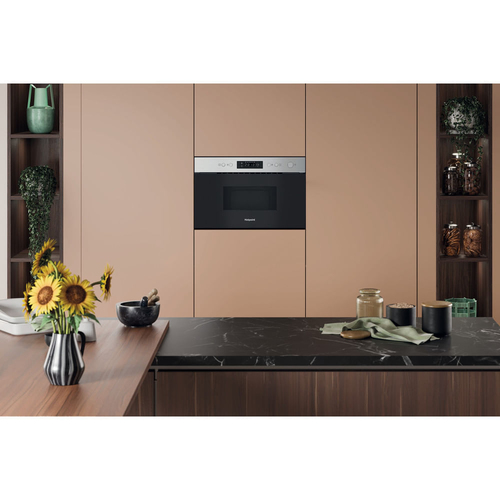 Hotpoint Class 3 Hpm K12C Xuk 22 Litre 38cm High, Built In Small Microwave With Grill - Stainless Steel - image 4