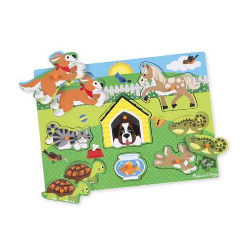 Melissa & Doug Pets Peg Puzzle Пазл с фигурками 8 шт Животные