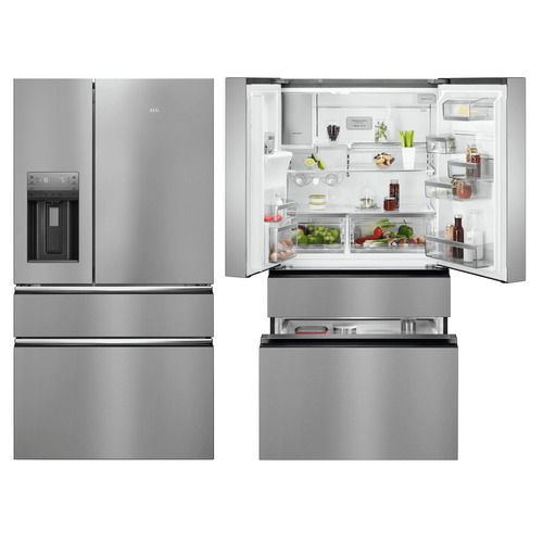 AEG RMB954E9VX side-by-side холодильник Отдельно стоящий 617 L Серебристый, Нержавеющая сталь