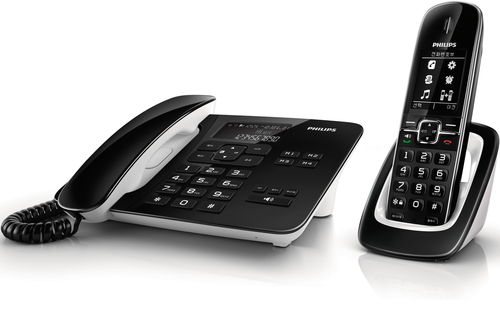 Philips Perfect sound DCTG492B/KR telephone Caller ID Black, White