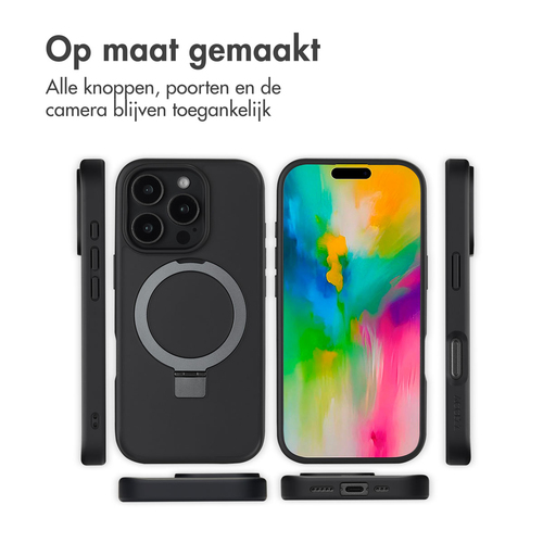 Accezz Ring Stand Backcover met MagSafe iPhone 16 Pro Max - Zwart, afbeelding 7