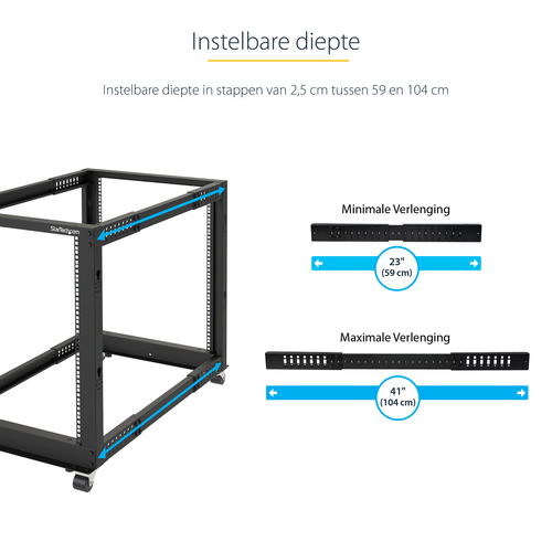 StarTech 4POSTRACK25U - Rack, afbeelding 10