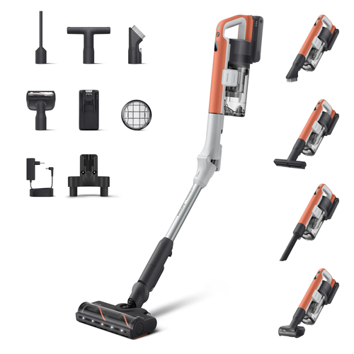 Philips XC3243/10 stick vacuum/electric broom Battery Dry HEPA Bagless Grey, Orange