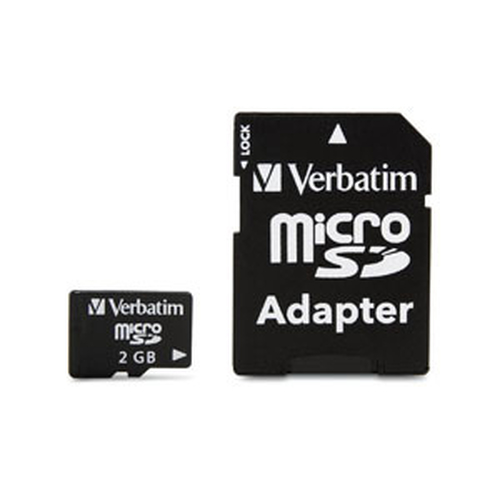 Verbatim microSD™ Card, Adapter - 2GB