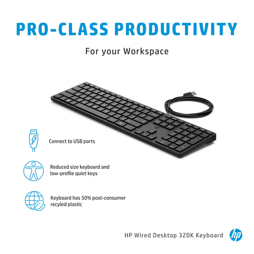 HP Wired Desktop 320K Keyboard – image 3