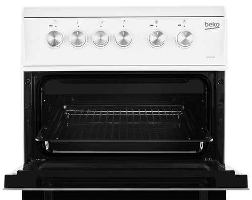Beko KDVC563AW 50cm Wide Double Oven Electric Cooker with Ceramic Hob - White - A/A Rated, White - image 5