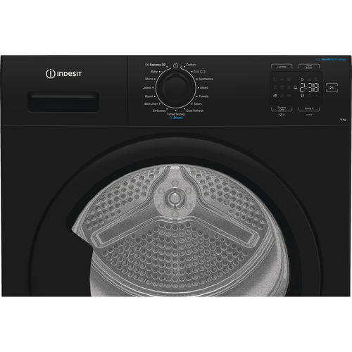 Indesit CYD92DBBUK 9kg Heat Pump Condenser Dryer in Black A Rated Stea - image 4