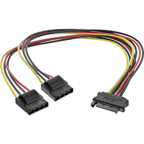 Product image: InLine SATA Power Y-Cable 1 IN two OUT, 0.03m