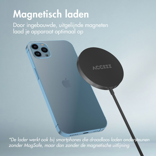 Accezz Wireless MagSafe Charger USB-C - 1 meter Oplader Zwart, afbeelding 8