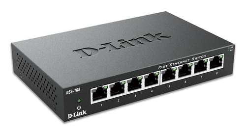 D-Link 8-port 10/100 Metal Housing Desktop Switch - image 2