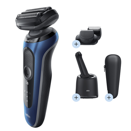 Braun Series 6 60-B7500cc Foil shaver Trimmer Blue – image 3