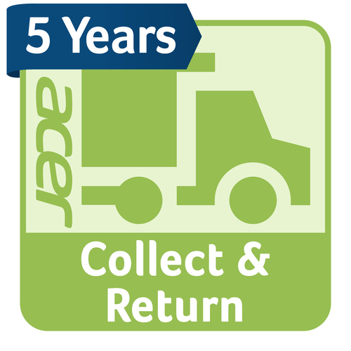 Acer Care Plus Carry-in non Booklet - Extended service agreement - parts and labour - 5 years - pick-up and return - must be purchased within 365 days of the product purchase - for TravelMate