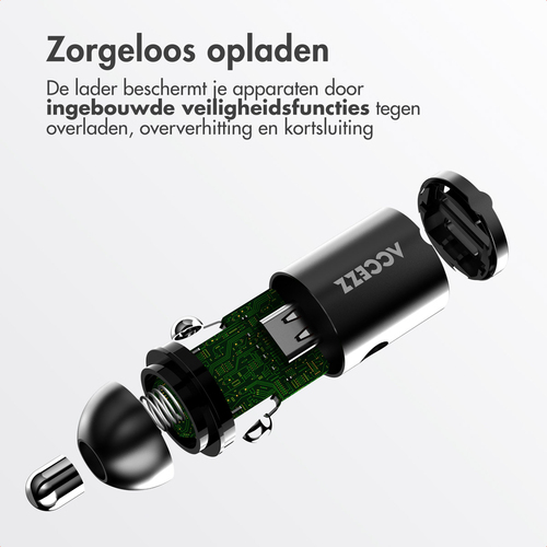 <div>Met de Accezz autolader laad je onderweg razendsnel je apparaten op. Dankzij de dubbele USB-C poorten en Power Delivery 3.0 technologie kun je, afbeelding 8