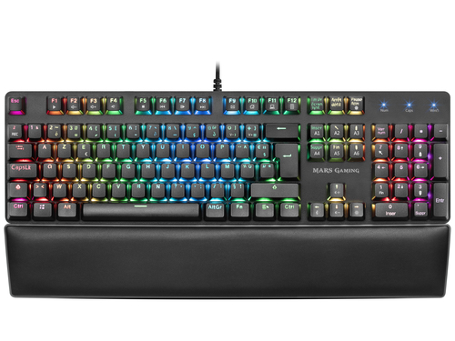 Mars Gaming MK5RFR Mechanical RGB Keyboard Padded Wristrest Switch OUTEMU SQ Red French Language