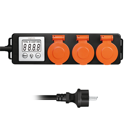 Energy Cost Meter, 3 sockets, outdoor