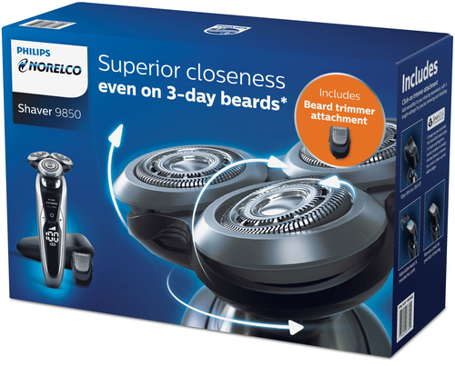 Philips S9733/90 men's shaver Rotation shaver Trimmer Black, Silver – image 4