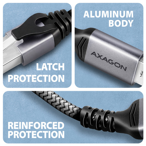 Axagon ADE-AM15 USB-A Gigabit Ethernet adapter with integrated CAT6 RJ-45 network cable (1.5 m) – image 5