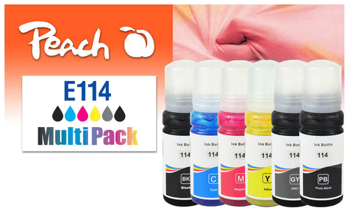 Peach 321706 ink cartridge 6 pc(s) Compatible Standard Yield Black, Cyan, Grey, Magenta, Yellow