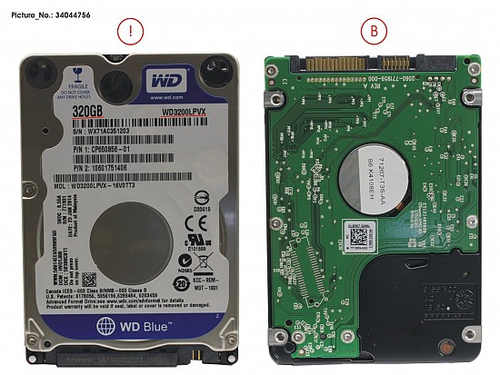 Fujitsu WDC:WD3200LPVX-MM-AF internal hard drive