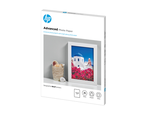HP Inc. Papier Advanced foto Błyszczcy bez margines&oacute;w 250g 13x18cm 25arkuszy Q8696A