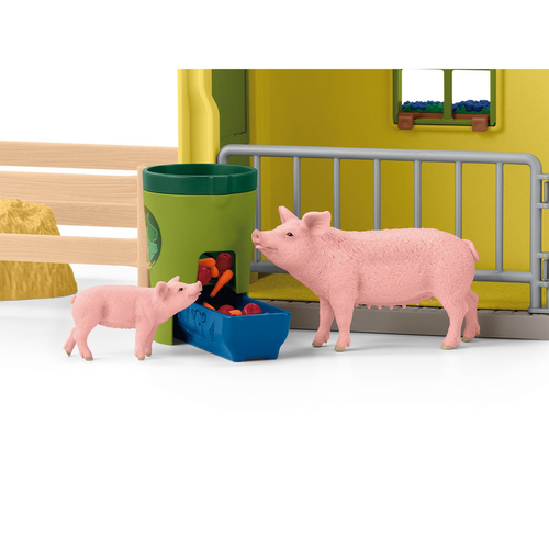Schleich Farm World - Grote stal, geel speelfiguur, afbeelding 8