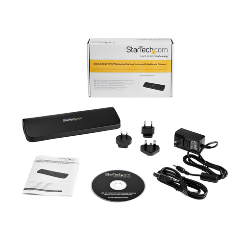 StarTech.com USB 3.0 Docking Station with HDMI and DVI/VGA - Dual Monitor - Universal Laptop Dock - Mac and Windows Compatible (USB3SDOCKHDV) USB Dockingstation – billede 6