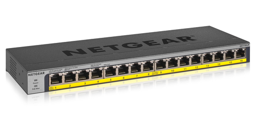 Netgear GS116LP-100EUS 16-Port Gigabit Unmanaged Switch PoE+ Support Energy Efficient Ethernet Business Network Expansion - image 1