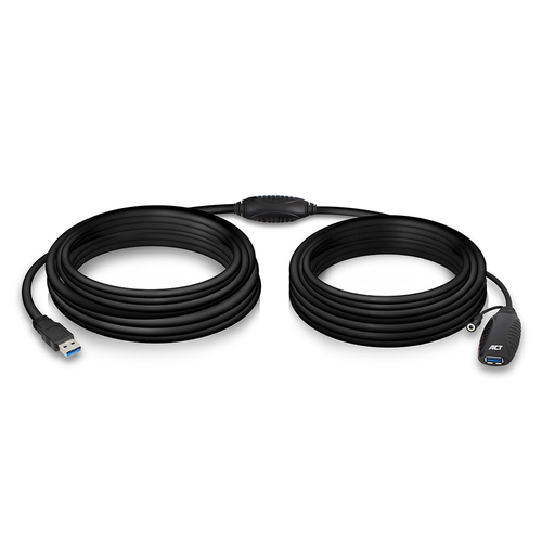 ACT AC6110 USB кабель USB 3.2 Gen 1 (3.1 Gen 1) 10 m USB A 5 Gbit/s Черный