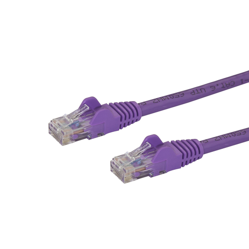 10FT PURPLE CAT6 ETHERNET CABLE DELIVERS MULTI GIGABIT 1/2.5/5GBPS & 10GBPS UP T