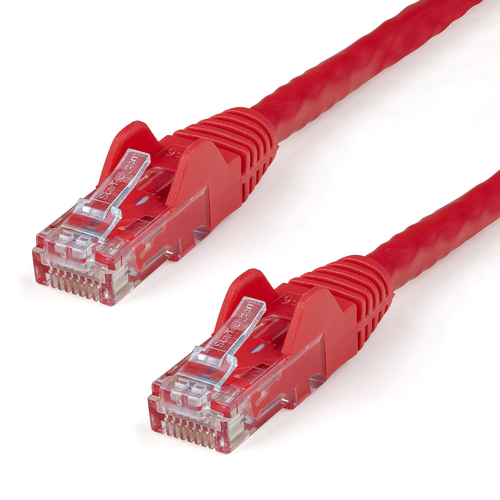 10FT RED CAT6 ETHERNET CABLE DELIVERS MULTI GIGABIT 1/2.5/5GBPS & 10GBPS UP TO 1