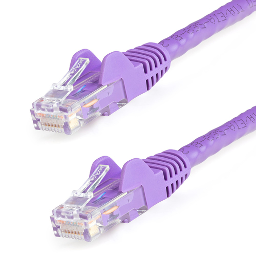 25FT PURPLE CAT6 ETHERNET CABLE DELIVERS MULTI GIGABIT 1/2.5/5GBPS & 10GBPS UP T