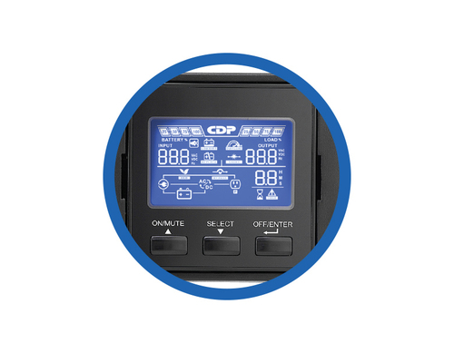 CDP UPO11-3RTAX 3000VA/3000W FP 1.0 Online UPS 2U RT, LCD UL, FCC, CE 120 Vac imagen 3