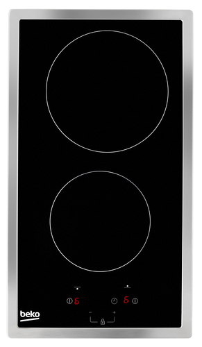 Beko HDMC32400TX варочная поверхность Нержавеющая сталь Встроенный 30 cm Керамический 2 зона(ы)