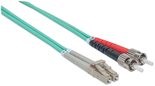Intellinet LWL aansluitkabel LC/ST 2m Multimode OM3 aqua, afbeelding 2