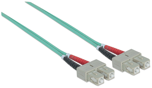 Intellinet LWL aansluitkabel SC/SC 1m Multimode OM3 aqua, afbeelding 2