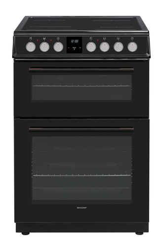 Sharp KF-66DVDD04BM1K-EN cooker Freestanding cooker Electric Ceramic hob Black – image 1