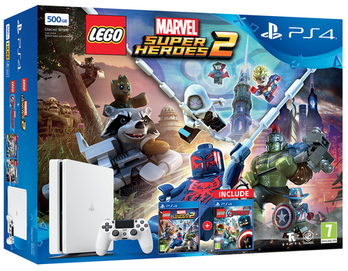 Sony Interactive Entertainment PlayStation 4 500GB + Lego Marvel Super Heroes 2 + Lego Avengers