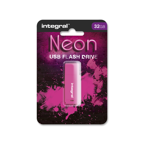 Integral 32GB USB2.0 DRIVE NEON PINK – image 2