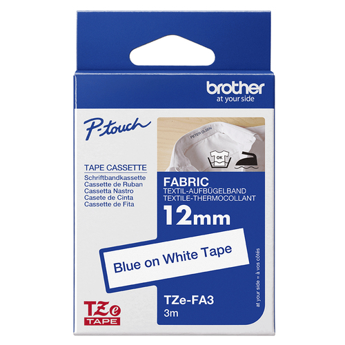 Brother TZFA3 - Navy Blue On White - Roll 12 cm x 3 m – Foto 4 von 4