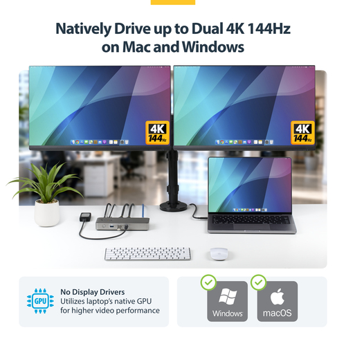 StarTech.com USB4 Docking Station, Driverless Dual 4K – image 7